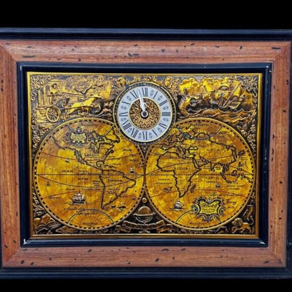 Vintage Spartus World Map Clock – Retro Wall Clock - Picture 6 of 8